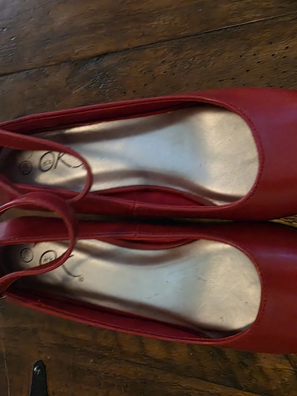 Red Wedge Heels with Ankle Strap - Women